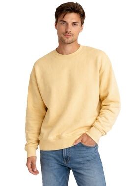 Sporty & Rich Unisex Men’s & Women’s Pale Yellow Cotton Sweatshirt Size Large